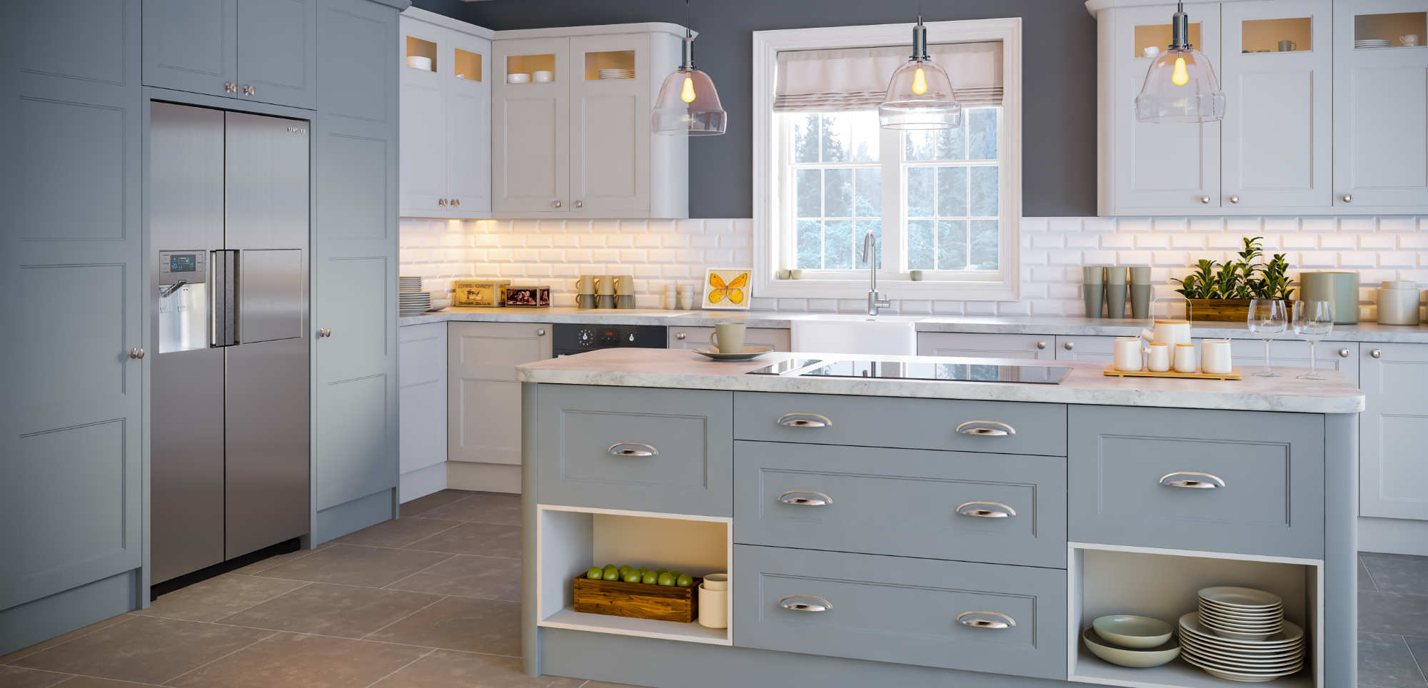 Kitchen with Matt Denin Aldridge doors